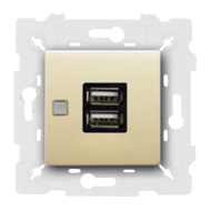 Розетка USB для зарядки устройств Fede Emporio Бежевый (в сборе) 