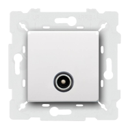 Розетка TV простая Fede Barcelona Provence Белый (в сборе) 