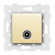 Розетка TV простая Fede Barcelona Provence Бежевый (в сборе) 