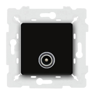 Розетка TV простая Fede Barcelona Provence Черный (в сборе) 