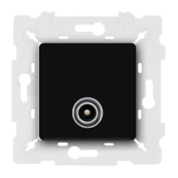 Розетка TV простая Fede San Sebastian Черный (в сборе) 