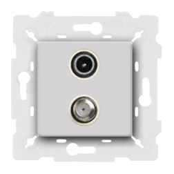 Розетка TV / SAT простая Fede San Sebastian Белый (в сборе) 