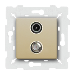 Розетка TV / SAT простая Fede New Belle Epoque  Wood Бежевый (в сборе) 