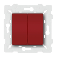 Выключатель двухклавишный Fede Marco Red wine (в сборе) 