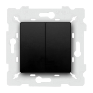 Выключатель двухклавишный Fede Madrid Provence Черный (в сборе) 