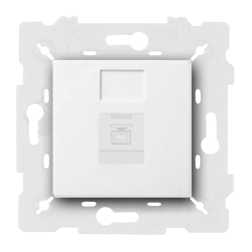 Розетка компьютерная 1xRJ45 UTP 5e категории Fede New Belle Epoque Porcelain Белый (в сборе) 