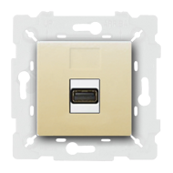 Розетка аккустическая Fede Soho Белый (в сборе) 