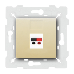 Розетка аккустическая Fede New Belle Epoque Tapestry Бежевый (в сборе) 