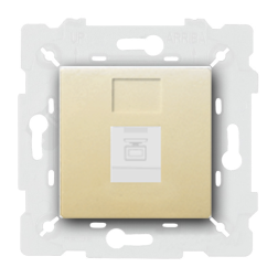 Розетка компьютерная 1xRJ45 UTP 6 категории Fede New Belle Epoque Corinto Бежевый (в сборе) 