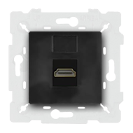 Розетка HDMI Fede Crystal de luxe Черный (в сборе) 