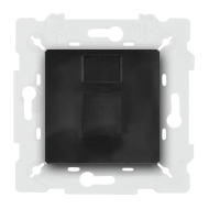 Розетка компьютерная 1xRJ45 UTP 5e категории Fede Barcelona Provence Черный (в сборе) 