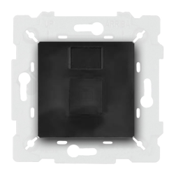 Розетка компьютерная 1xRJ45 UTP 6 категории Fede Firenze Toscana Черный (в сборе) 