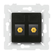 Розетка аудио / видео RCA Fede Barcelona Provence Черный (в сборе) 