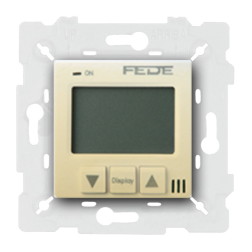 Терморегулятор для теплого пола с внешним датчиком Fede San Sebastian Бежевый (в сборе) 