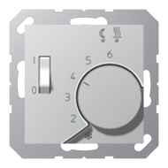 Терморегулятор для теплого пола с внешним датчиком Jung A Creation Алюминий (в сборе) 