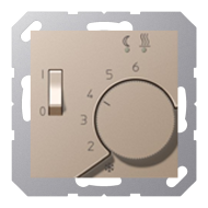 Терморегулятор для теплого пола с внешним датчиком Jung A Creation Шампань (в сборе) 