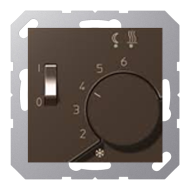 Терморегулятор для теплого пола с внешним датчиком Jung A Creation Мокко (в сборе) 