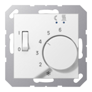 Терморегулятор для теплого пола с внешним датчиком Jung A Creation Белый (в сборе) 