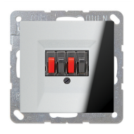 Розетка аккустическая двойная Jung LSplus Хром (в сборе) 