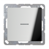 Выключатель одноклавишный с подсветкой Jung LS990 Хром (в сборе) 