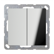 Выключатель двухклавишный Jung FDdesign Хром (в сборе) 