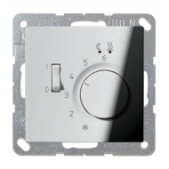 Терморегулятор для теплого пола с внешним датчиком Jung LSplus Хром (в сборе) 