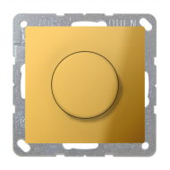 Светорегулятор поворотный 400 Вт Jung LS990 Имитация золота (в сборе) 