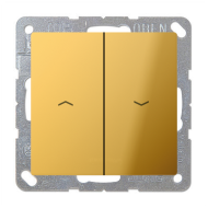 Выключатель для рольставней Jung LS990 Имитация золота (в сборе) 