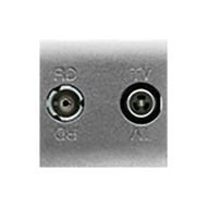 Розетка TV / SAT простая Bticino Axolute квадрат Алюминий (в сборе) 