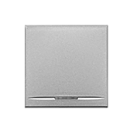 Выключатель одноклавишный Bticino Axolute квадрат Алюминий (в сборе) 