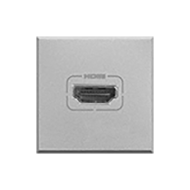 Розетка HDMI Bticino Axolute квадрат Алюминий (в сборе) 