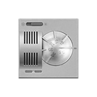 Терморегулятор электронный Bticino Axolute квадрат Алюминий (в сборе) 