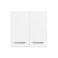 Выключатель двухклавишный Bticino Axolute квадрат Белый (в сборе)