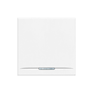 Выключатель одноклавишный Bticino Axolute квадрат Белый (в сборе) 