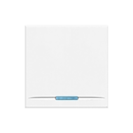 Выключатель одноклавишный с подсветкой Bticino Axolute овал Белый (в сборе) 