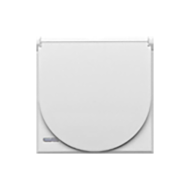 Розетка с заземлением и с крышкой Bticino Axolute квадрат Белый (в сборе) 