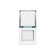 Розетка компьютерная 1xRJ45 UTP 6 кат. на 1 модуль Bticino Axolute квадрат Белый (в сборе) 