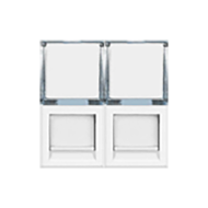 Розетка компьютерная двойная 2xRJ45 UTP 6 категории Bticino Axolute квадрат Белый (в сборе) 