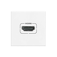 Розетка HDMI Bticino Axolute квадрат Белый (в сборе) 