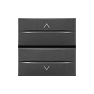 Выключатель кнопочный для рольставней Bticino Axolute квадрат Антрацит (в сборе)