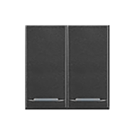 Выключатель двухклавишный Bticino Axolute квадрат Антрацит (в сборе)