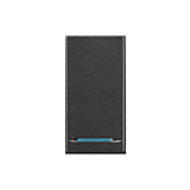 Выключатель одноклавишный с подсветкой на 1 модуль Bticino Axolute квадрат Антрацит (в сборе) 