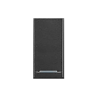 Выключатель одноклавишный на 1 модуль Bticino Axolute квадрат Антрацит (в сборе) 