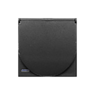 Розетка с заземлением и с крышкой Bticino Axolute квадрат Антрацит (в сборе) 