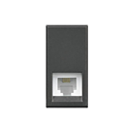 Розетка телефонная 1xRJ11 на 1 модуль Bticino Axolute квадрат Антрацит (в сборе) 