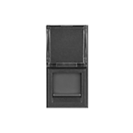 Розетка компьютерная 1xRJ45 UTP 6 кат. на 1 модуль Bticino Axolute квадрат Антрацит (в сборе) 