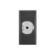 Светорегулятор поворотный 500 Вт на 1 модуль Bticino Axolute квадрат Антрацит (в сборе) 