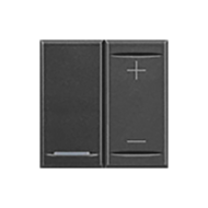 Светорегулятор для светодиодных диммируемых LED ламп Bticino Axolute овал Антрацит (в сборе)