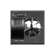 Терморегулятор электронный Bticino Axolute овал Антрацит (в сборе)