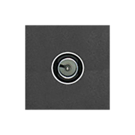 Розетка TV простая Bticino Living Light Air Антрацит (в сборе) 